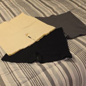 Set of Three Women's Shorts - Cream, Gray, and Black NWOT